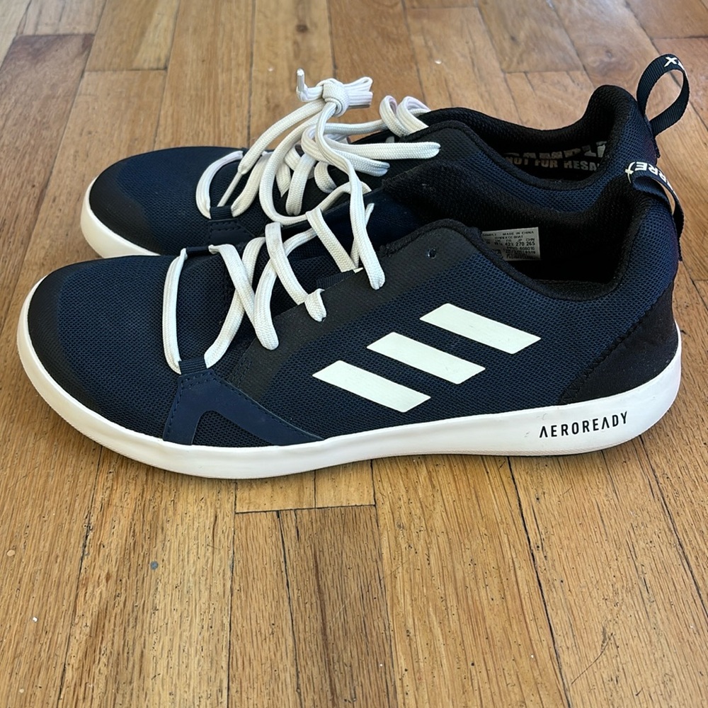 adidas Navy and White Men's Boat Shoes